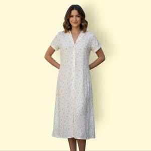 LG NWT Volcom Dress Dainty Yellow florals shift Sundress Modest